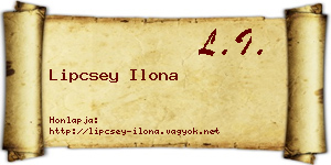 Lipcsey Ilona névjegykártya